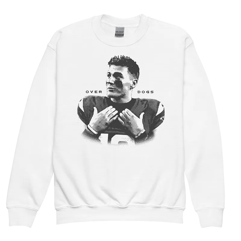 Bo Nix "Overdogs" Youth Crewneck White