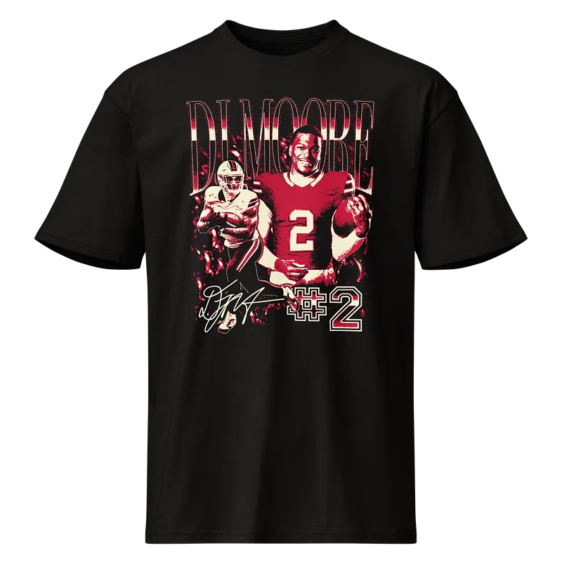 DJ Moore Vintage Vintage T-shirt Black by Athlete Market