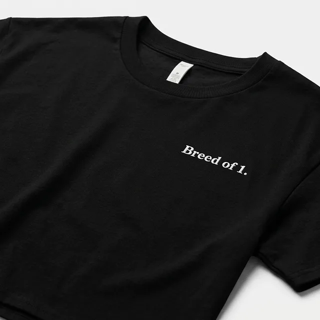 Jalen Hurts "Breed of 1" Embroidered Crop Top Black