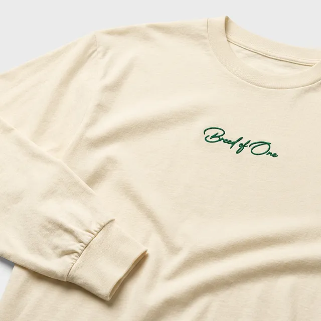 Jalen Hurts "Breed of 1" Embroidered Long Sleeve Cream