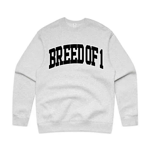 Jalen Hurts "Breed of 1" Embroidered Sweatshirt White
