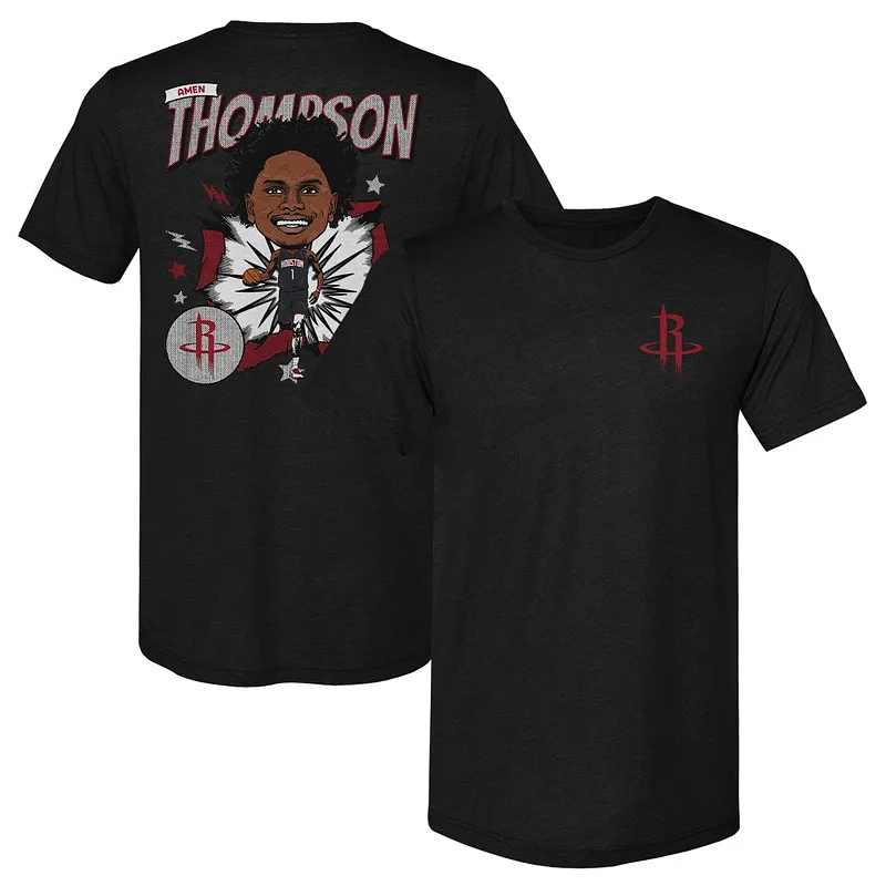 Amen Thompson Houston Rockets Caricature F&B WHT