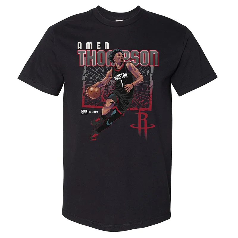 Amen Thompson Houston Rockets Shattered WHT