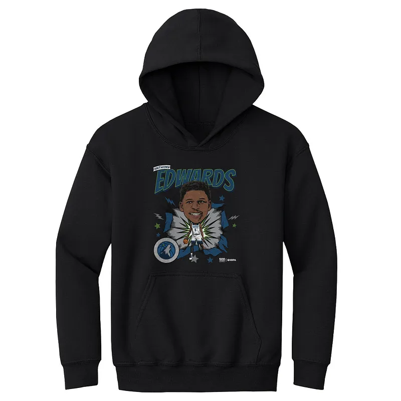 Anthony Edwards Minnesota Timberwolves Caricature Retro WHT