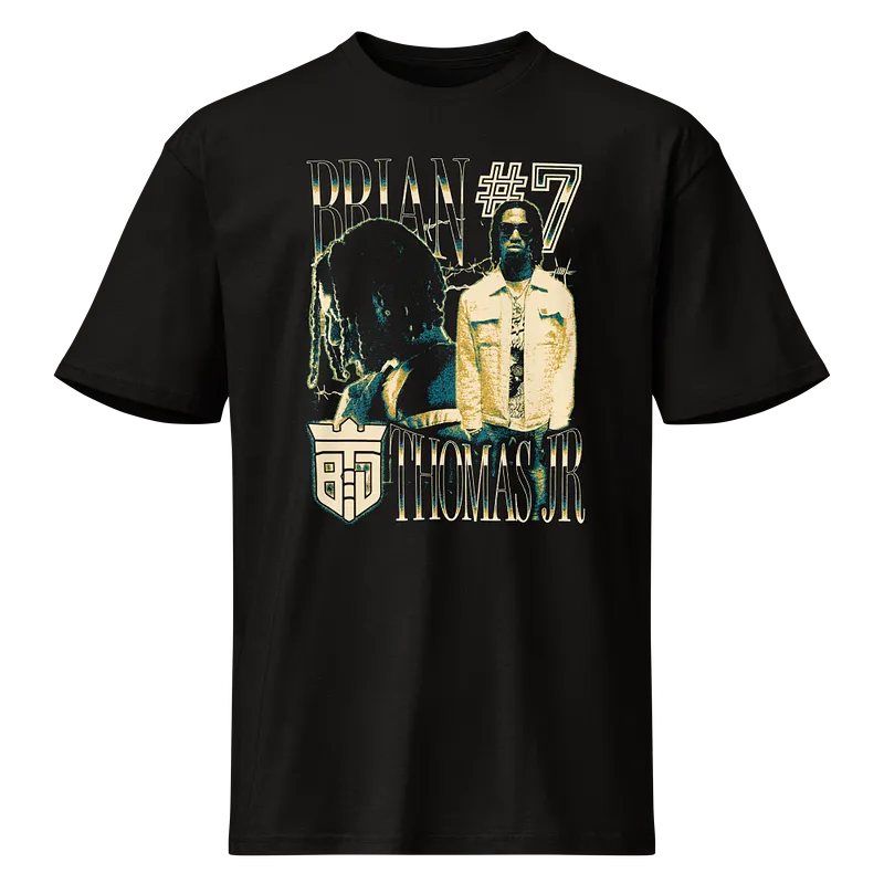 Brian Thomas Jr. Vintage Vintage T-shirt Black by Athlete Market
