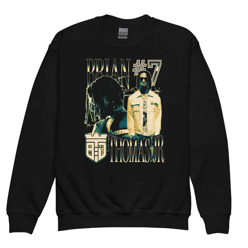Brian Thomas Jr. Vintage Vintage Youth Crewneck Black by Athlete Market