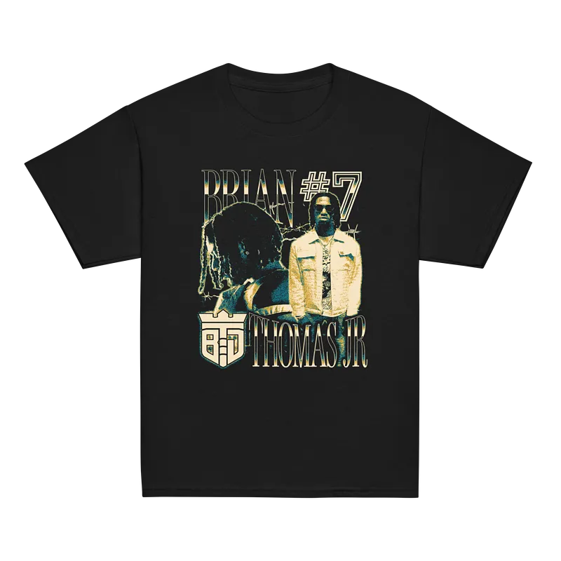 Brian Thomas Jr. Vintage Vintage Youth T-shirt Black by Athlete Market