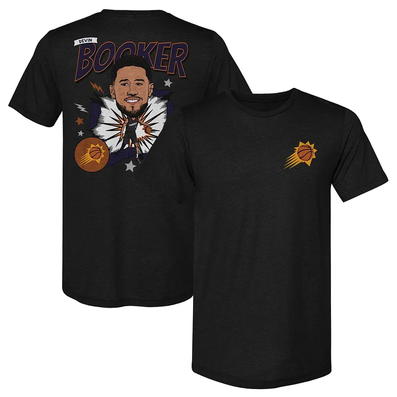 Devin Booker Phoenix Suns Caricature F&B WHT