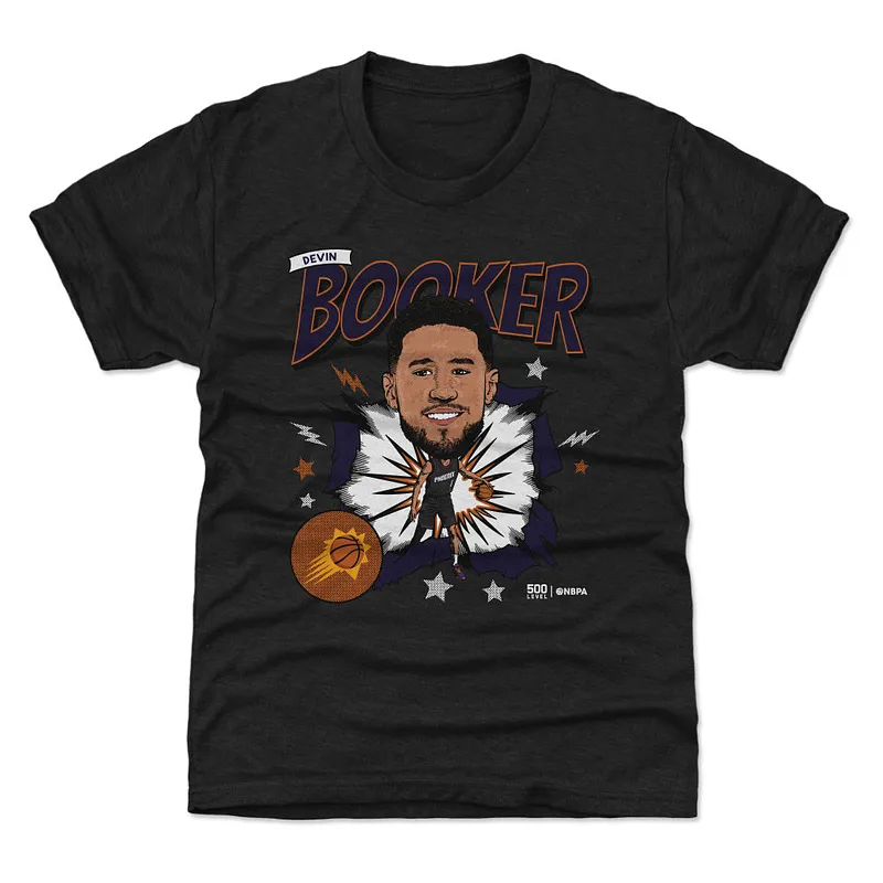 Devin Booker Phoenix Suns Caricature WHT