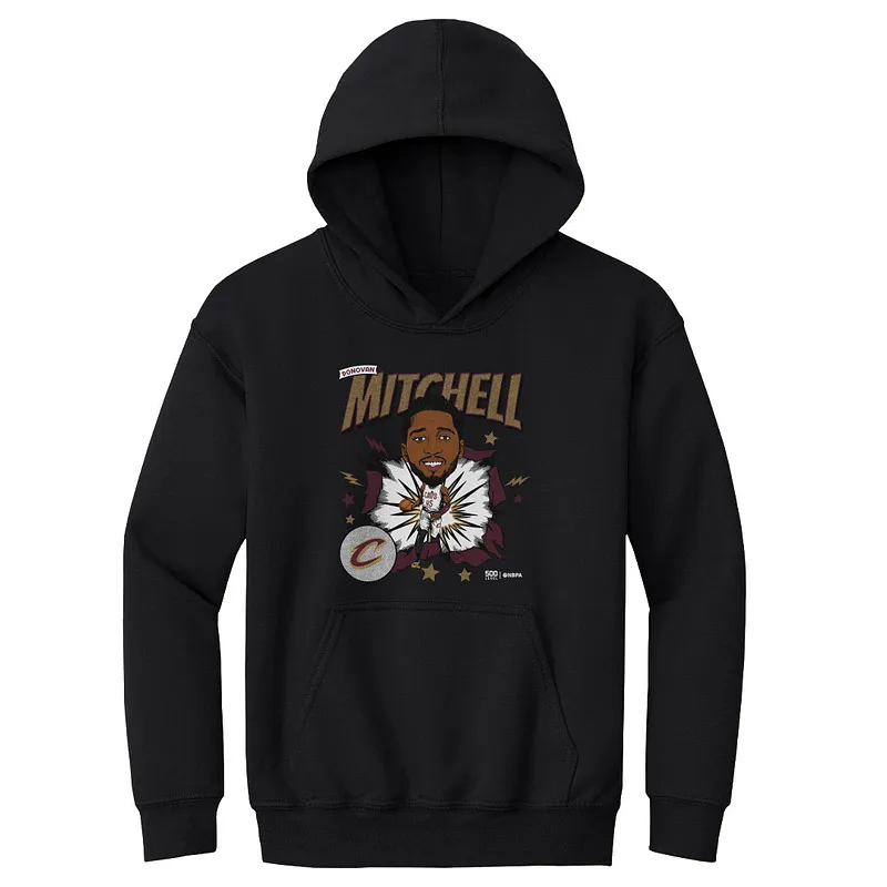 Donovan Mitchell Cleveland Cavaliers Caricature WHT