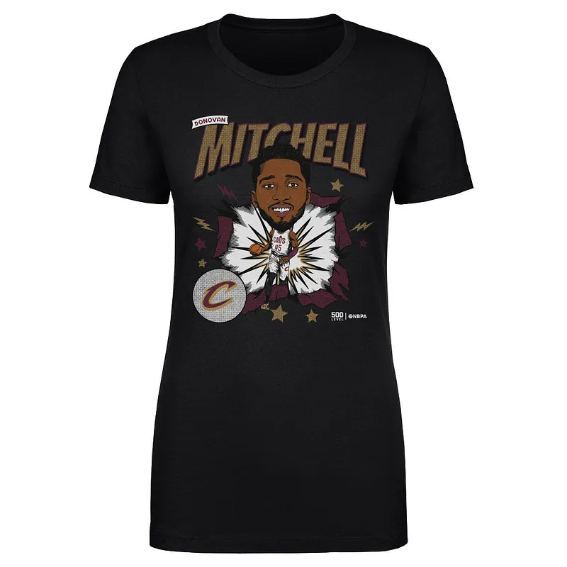 Donovan Mitchell Cleveland Cavaliers Caricature WHT