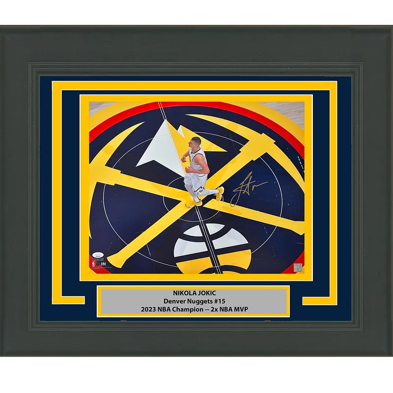 Framed Autographed/Signed Nikola Jokic Denver Nuggets 16x20 Basketball Photo JSA COA #2