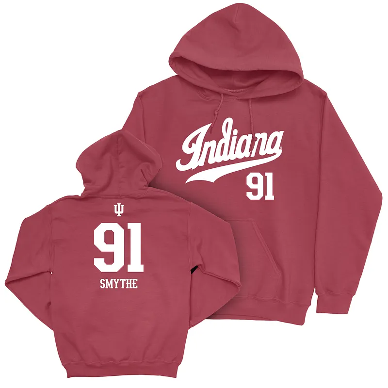 Indiana Football Crimson Script Hoodie - Blake Smythe