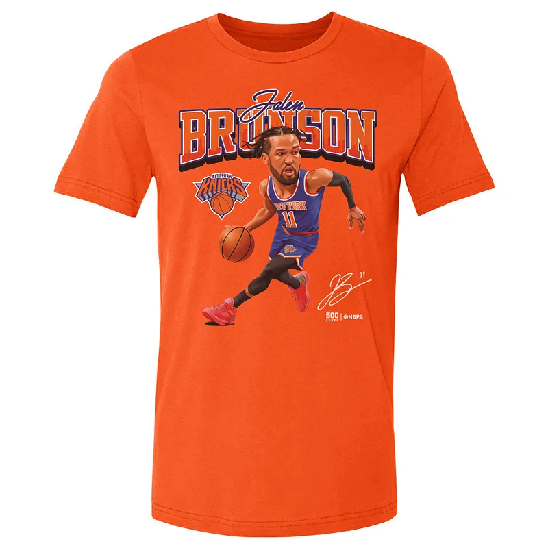 Jalen Brunson New York Knicks Caricature WHT