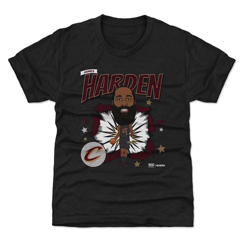 James Harden Cleveland Cavaliers Caricature WHT