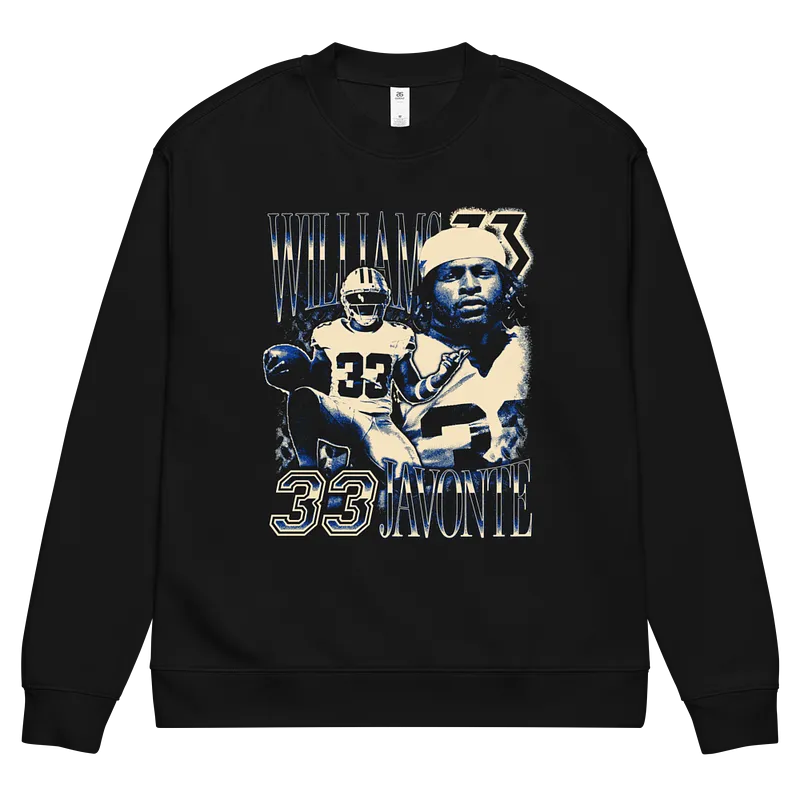 Javonte Williams Vintage Vintage Crewneck Black by Athlete Market