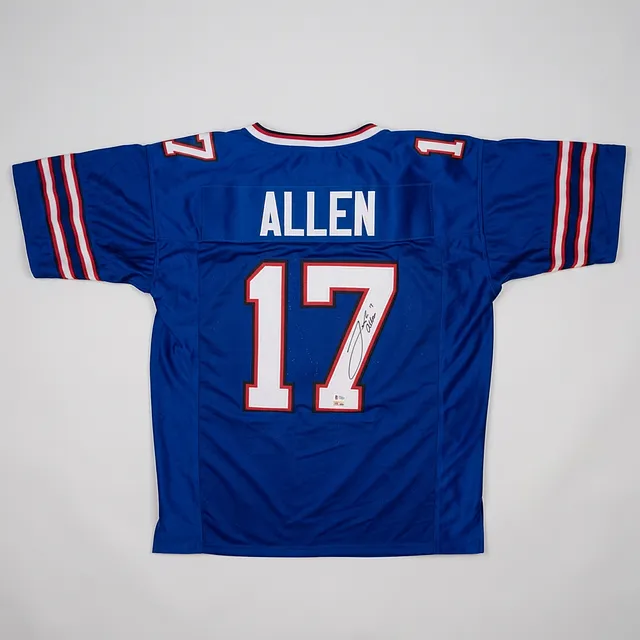 Josh Allen Autographed Buffalo (Blue #17) Custom Jersey - Beckett
