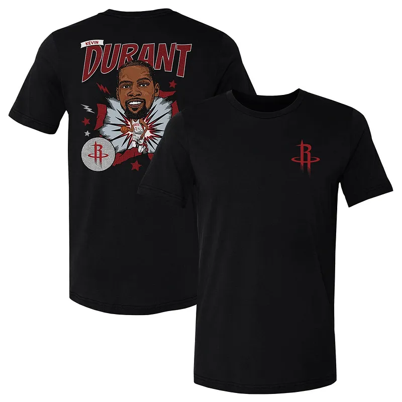 Kevin Durant Houston Rockets Caricature F&B WHT