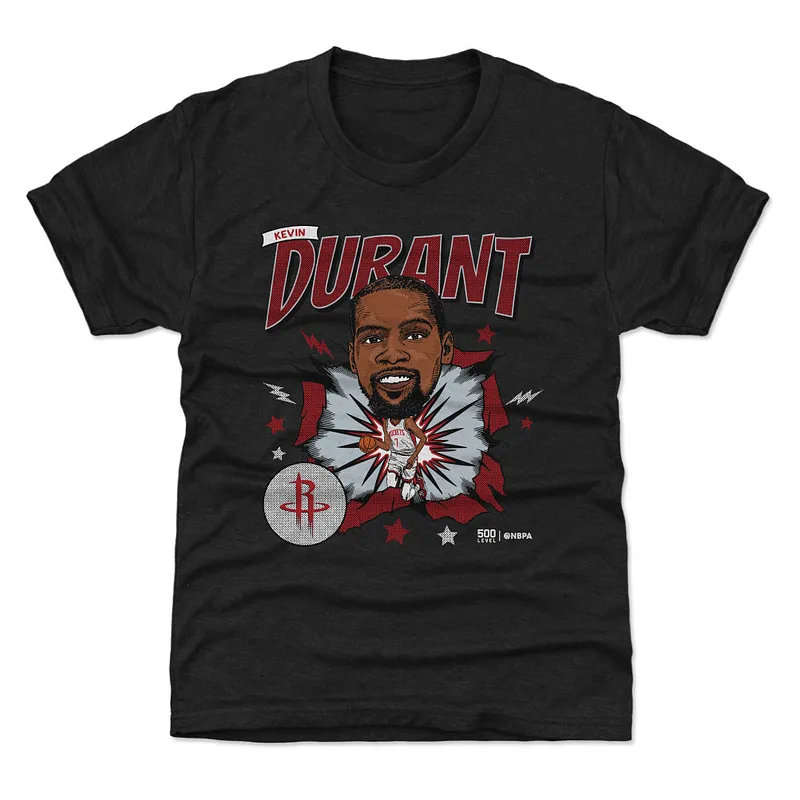 Kevin Durant Houston Rockets Caricature WHT