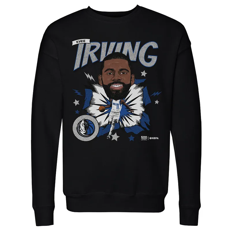 Kyrie Irving Dallas Mavericks Caricature WHT