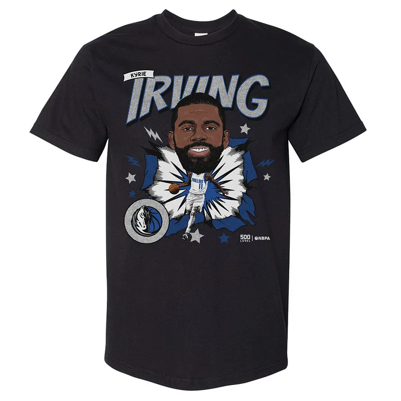 Kyrie Irving Dallas Mavericks Caricature WHT