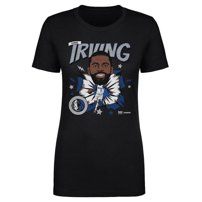 Kyrie Irving Dallas Mavericks Caricature WHT