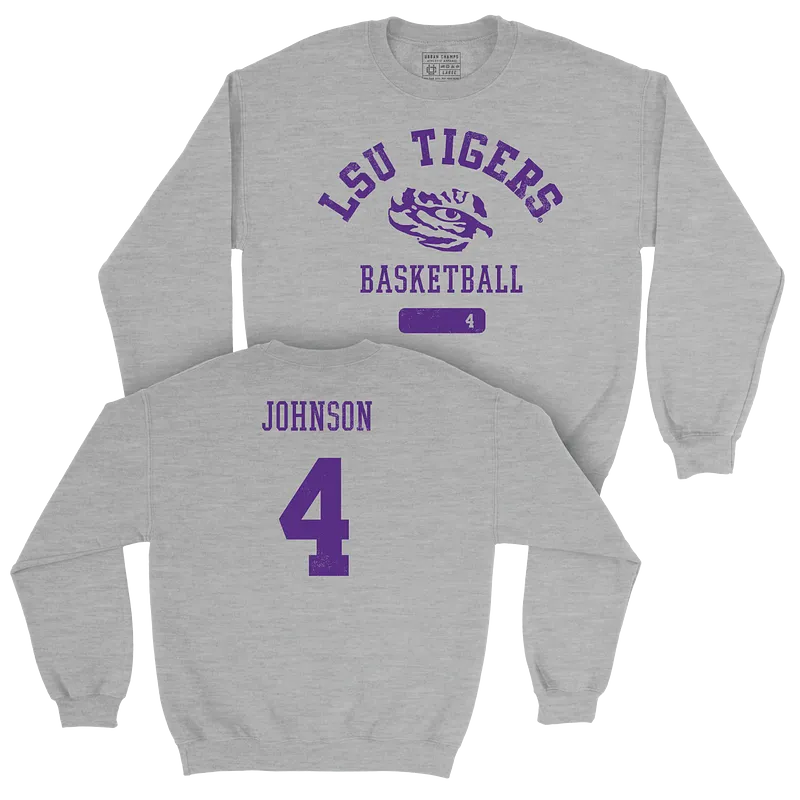 LSU Women's Basketball Sport Grey Varsity Crew - Flau'jae Johnson | #4