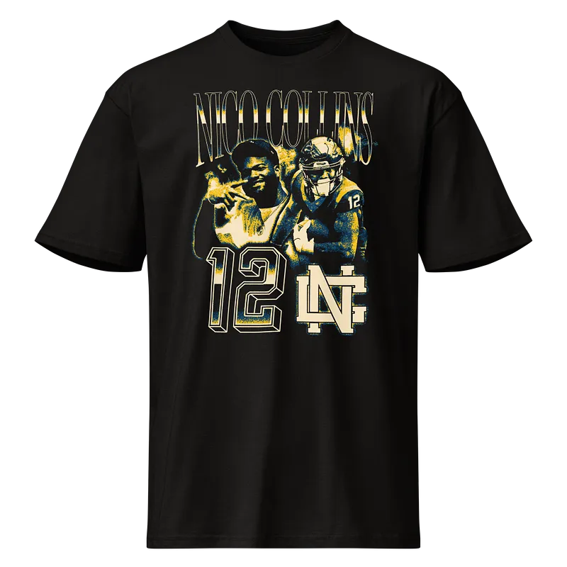 Nico Collins Vintage Vintage T-shirt Black by Athlete Market