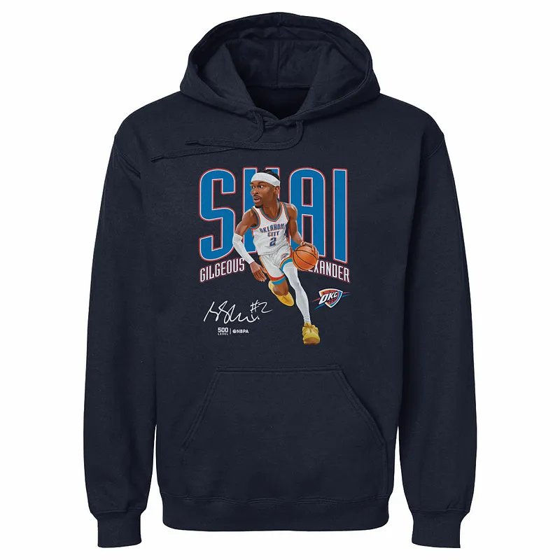 Shai Gilgeous-Alexander Oklahoma City Thunder Caricature WHT