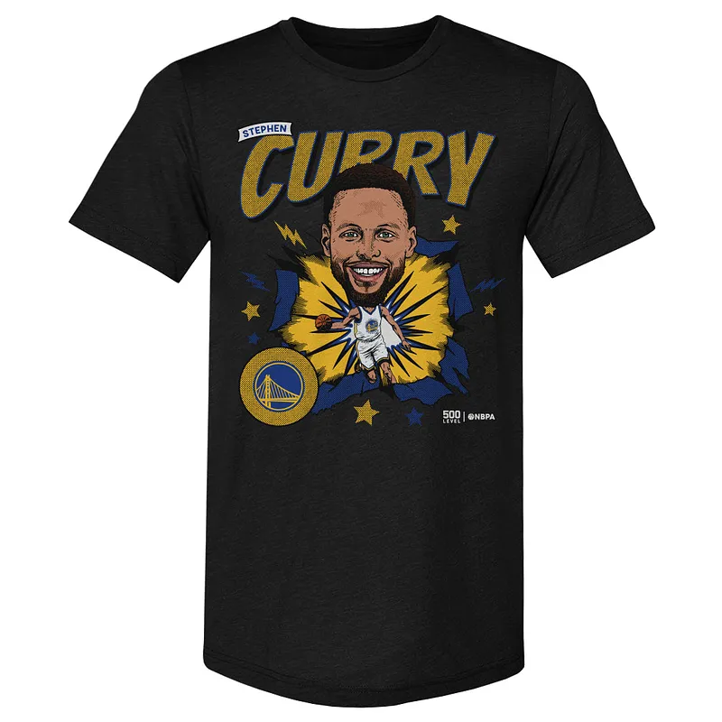 Steph Curry Golden State Warriors Caricature WHT