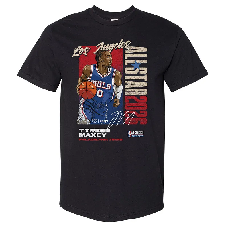 Tyrese Maxey Philadelphia 76ers 2026 NBA All-Star Vertical WHT