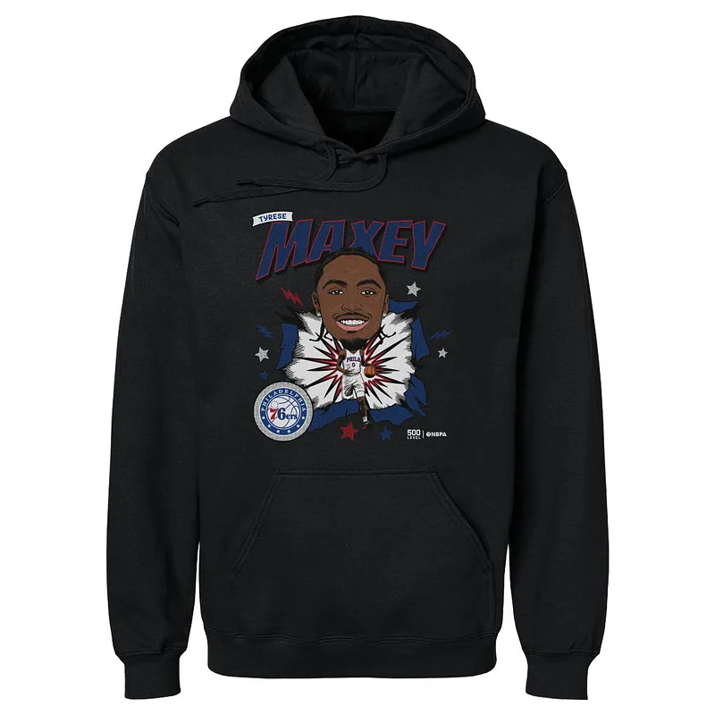 Tyrese Maxey Philadelphia 76ers Caricature WHT